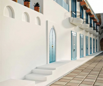 Mediterranean Style Commercial Street-ID:662664891