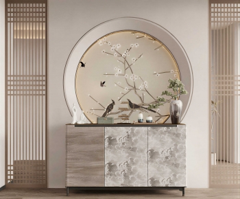 New Chinese Style Side Cabinet-ID:841145045