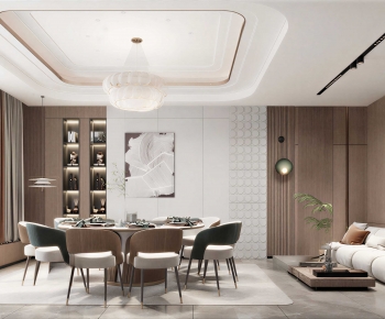 New Chinese Style A Living Room-ID:387984991