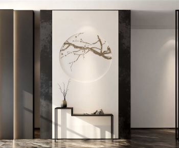 New Chinese Style Entrance Cabinet-ID:949471952