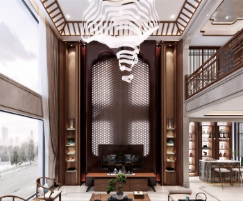 New Chinese Style A Living Room-ID:620210231