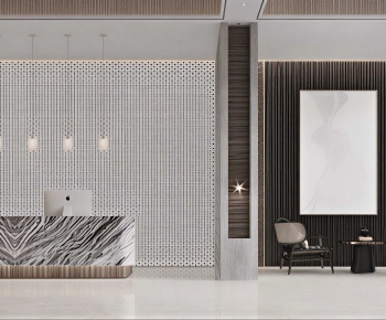 Modern Office Reception Desk-ID:693108082