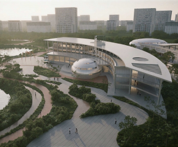 Modern Architectural Bird's-eye View Planning-ID:509363895