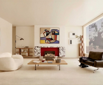 Modern A Living Room-ID:663526061