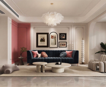 French Style A Living Room-ID:878397941