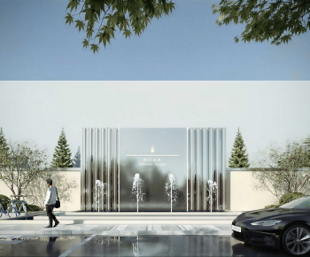 Modern Facade Element-ID:998740918