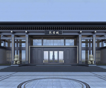 New Chinese Style Facade Element-ID:214062938