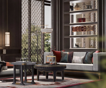 New Chinese Style A Living Room-ID:304150102
