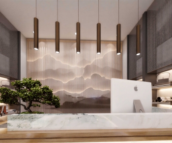 Modern Office Reception Desk-ID:791484121