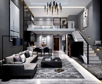 Modern A Living Room-ID:806144008