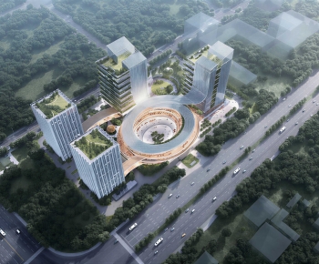 Modern Architectural Bird's-eye View Planning-ID:648144017