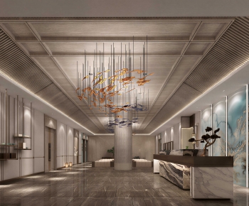New Chinese Style Office Reception Desk-ID:468769181