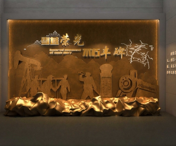 New Chinese Style TV Wall-ID:460093981