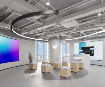 Modern Exhibition Hall-ID:665677077