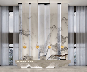 Modern Office Reception Desk-ID:998420959