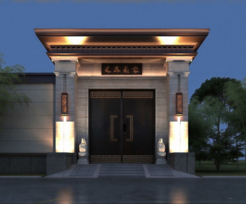 New Chinese Style Facade Element-ID:928292041