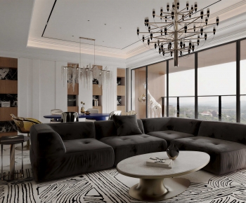 New Chinese Style A Living Room-ID:773595099