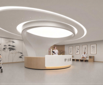 Modern Hospital Hall-ID:355489973