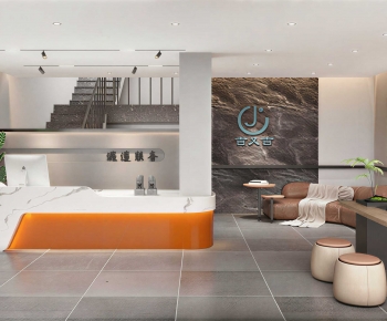 New Chinese Style Office Reception Desk-ID:422774084
