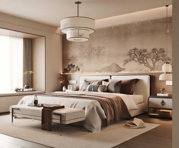 New Chinese Style Bedroom-ID:638943912