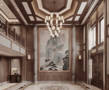 New Chinese Style A Living Room-ID:276557922
