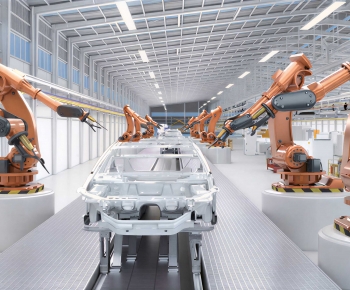 Modern Factory Floor/warehouse-ID:214653027