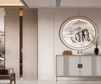 New Chinese Style A Living Room-ID:984941965