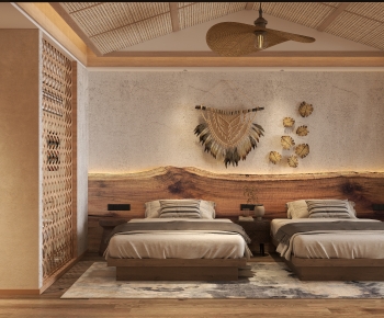 Modern Wabi-sabi Style Guest Room-ID:494596008