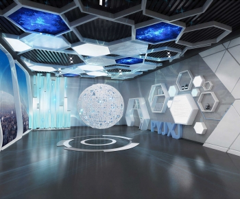 Modern Exhibition Hall-ID:885556947