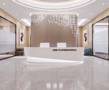 Modern Office Reception Desk-ID:343436005