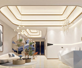 Modern Office Reception Desk-ID:876322037