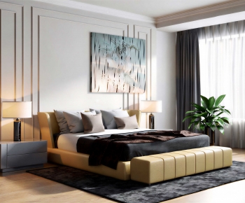 Modern Double Bed-ID:702860127