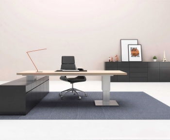 Modern Computer Desk And Chair-ID:999655013