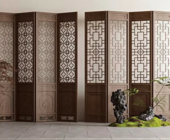 New Chinese Style Wooden Screen Partition-ID:697901961