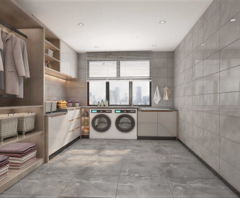 Modern Balcony Laundry Room-ID:973169098