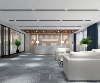 Modern Office Reception Desk-ID:699711082