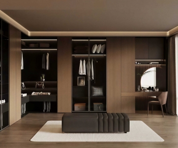 Modern Clothes Storage Area-ID:776056054