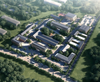 Modern Architectural Bird's-eye View Planning-ID:302356961