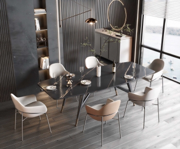 Modern Dining Table And Chairs-ID:646909006