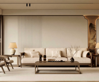 New Chinese Style Sofa Combination-ID:366893051
