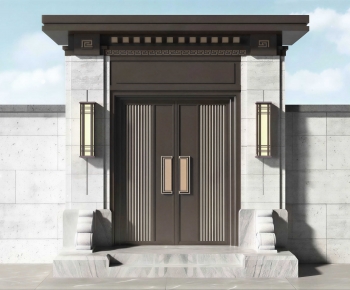 New Chinese Style Facade Element-ID:478060964
