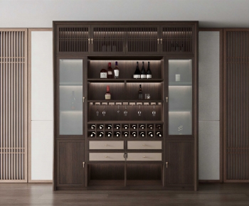 New Chinese Style Wine Cabinet-ID:815060164