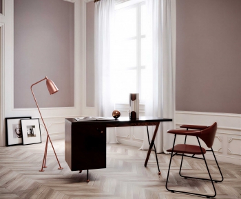 Modern Computer Desk And Chair-ID:193325044