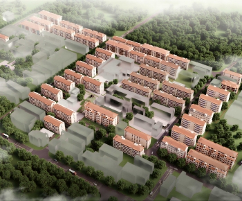 Modern Architectural Bird's-eye View Planning-ID:820889514