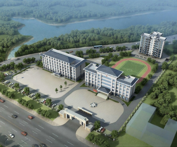 Modern Architectural Bird's-eye View Planning-ID:780883077