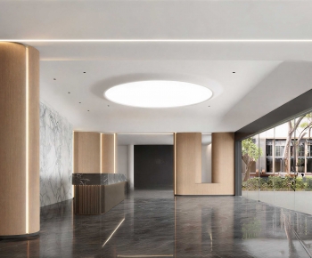Modern Office Reception Desk-ID:489707955