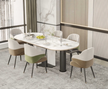Modern Dining Table And Chairs-ID:709638121