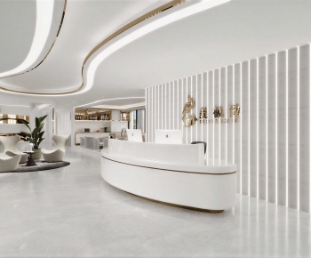 Modern Office Reception Desk-ID:743762979