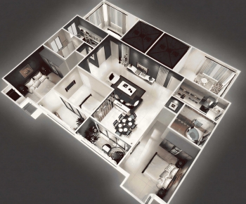 Modern A Bird's-eye View Of Home Decoration-ID:510880981
