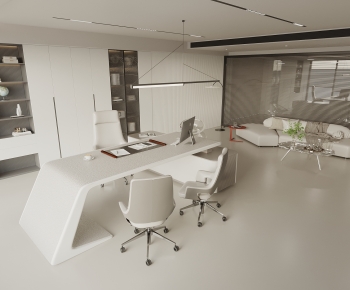 Modern Office Desk And Chair-ID:512362963